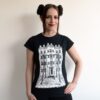 Ladies Shirt Lost Childhood Gothic Clothing Alternative Clothing Black Cat Shirt Screen Printed Shirt Nu Goth Women's Tee Abandoned