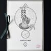 Zodiac Sign Capricorn Drawing Original Art Capricorn Star Sign Tabby Cat Cat Home Decor Astrology Horoscop Feline Illustration