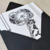 Gothic Cat Greeting Card Clockwork Steampunk Card Time Travel Card Sympathy Card Thinking of you card Pet Loss Card Pendulum Gears