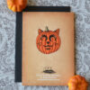 Pumpkin Cat Card Halloween Invitation Halloween Decoration Black White Cat Creepy Cute Pumpkin Card Autumn Card Gothic Birthday Card