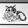 Small Cat's Big Heart Drawing Original Art Anatomical Human Heart Creepy Cute Cat Illustration Gothic Home Decor Dark Romantic Gift