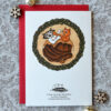 Krampus Christmas Card with Ginger Cat Claudius & Beebie Greetings From Krampus Folklore Gothic Xmas Yule Card Creepy Cute Cat Card