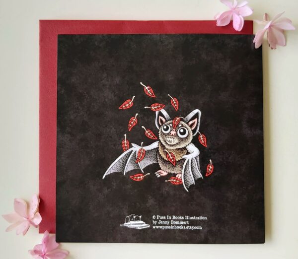 Gothic Love Card Meow & Forever Valentine’s Day, Anniversary Dark Romantic Creepy Humor Skeleton Wedding Invitation Cat Bat Card