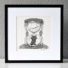 Trapped In Time Original Art Black Cat Hourglass Drawing Gothic Home Decor Feline Illustration Creepy Cute Tree Roots Dark Art