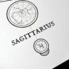 Zodiac Sign Sagittarius Drawing Original Art Black Tabby White Cat Sagittarius Star Sign Astrology Horoscop Feline Illustration