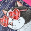 Cat Wall Art Sunglasses At Night Space Cat Heart Shaped Glasses Cosmic Cat Cool Vibes Cat With Glasses Crazy Cat Lady Gift Cat Dad