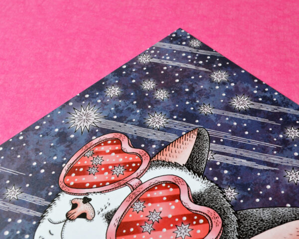Cat Wall Art Sunglasses At Night Space Cat Heart Shaped Glasses Cosmic Cat Cool Vibes Cat With Glasses Crazy Cat Lady Gift Cat Dad