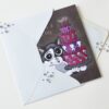 Gothic Anniversary Card with Cat Beebiepoes' Big Cake Happy Birthday Card Gothic Wedding, Birthday Cake Card Graduation Creepy Cute