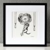 CATching Clockwork Original Art Steampunk Cat Time Travel Gears Drawing Gothic Home Decor Feline Illustration Creepy Cute Pendulum