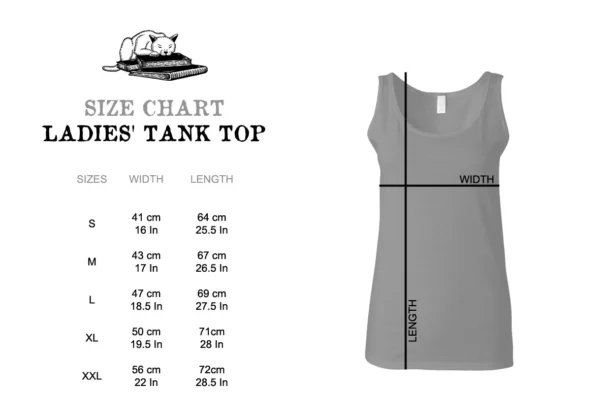 Size Chart Ladies Tank Top